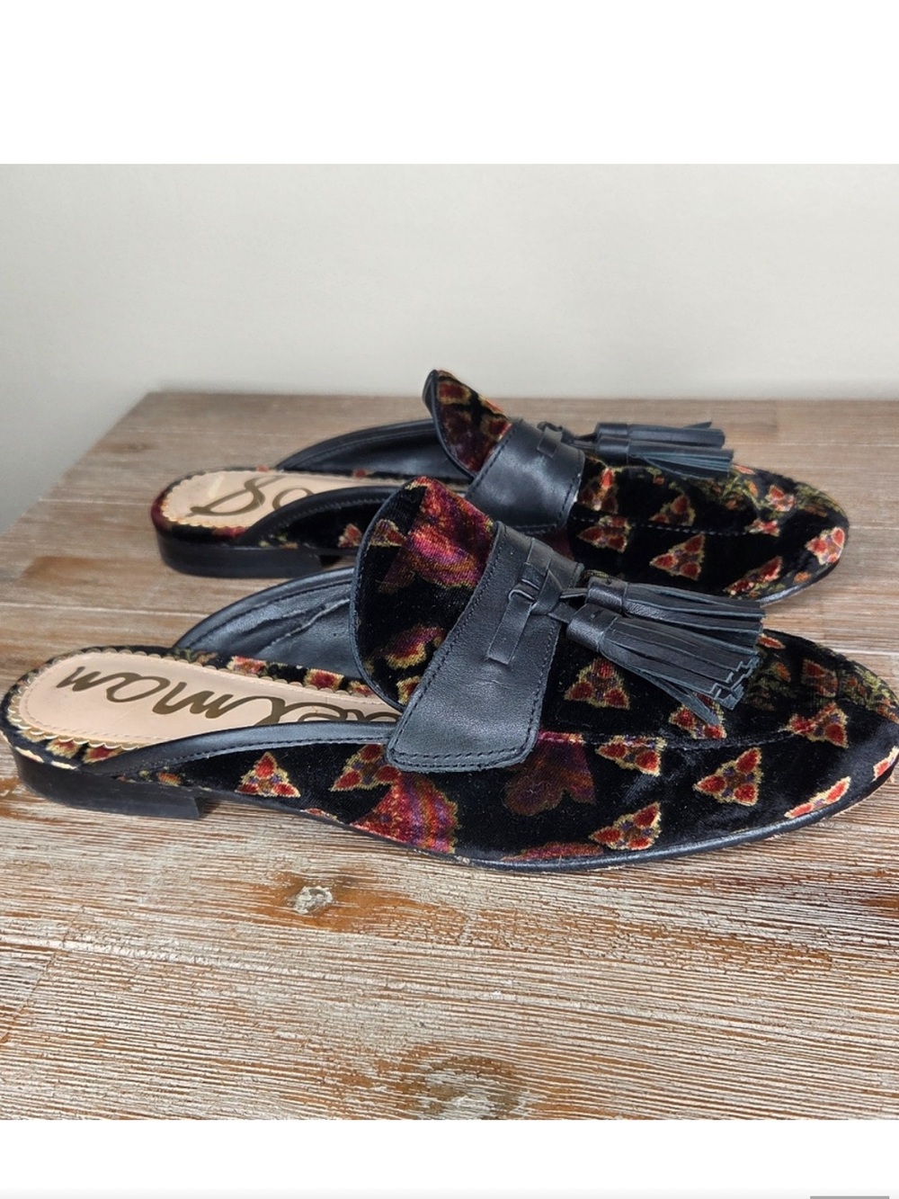 Sam Edelman Velvet Mules 8